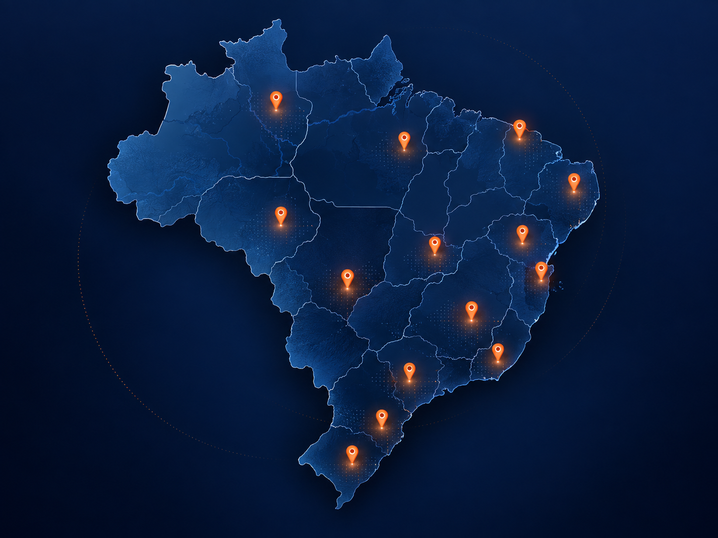 Representação visual do atendimento nacional da Valora